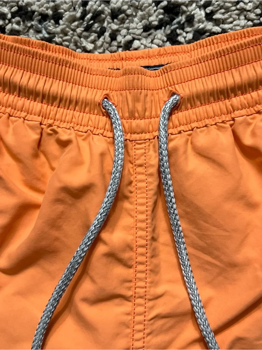 Vilebrequin Men’s Swim Trunk Shorts 5” Inseam Orange Drawstring Stretch Waist